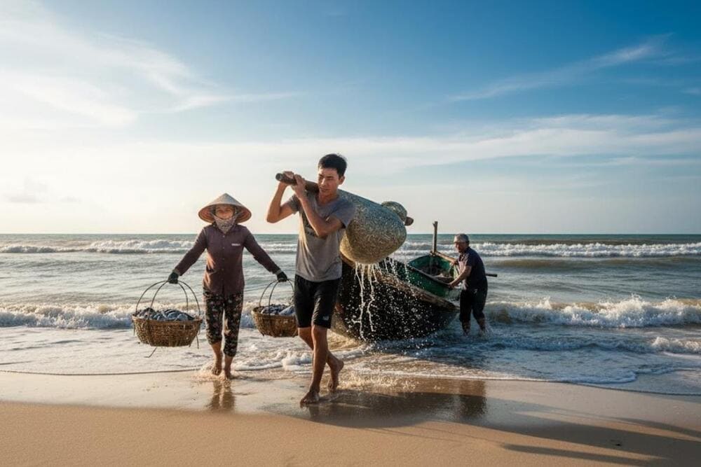 Bạn c&oacute; thể trải nghiệm cuộc sống của ngư d&acirc;n nơi đ&acirc;y.